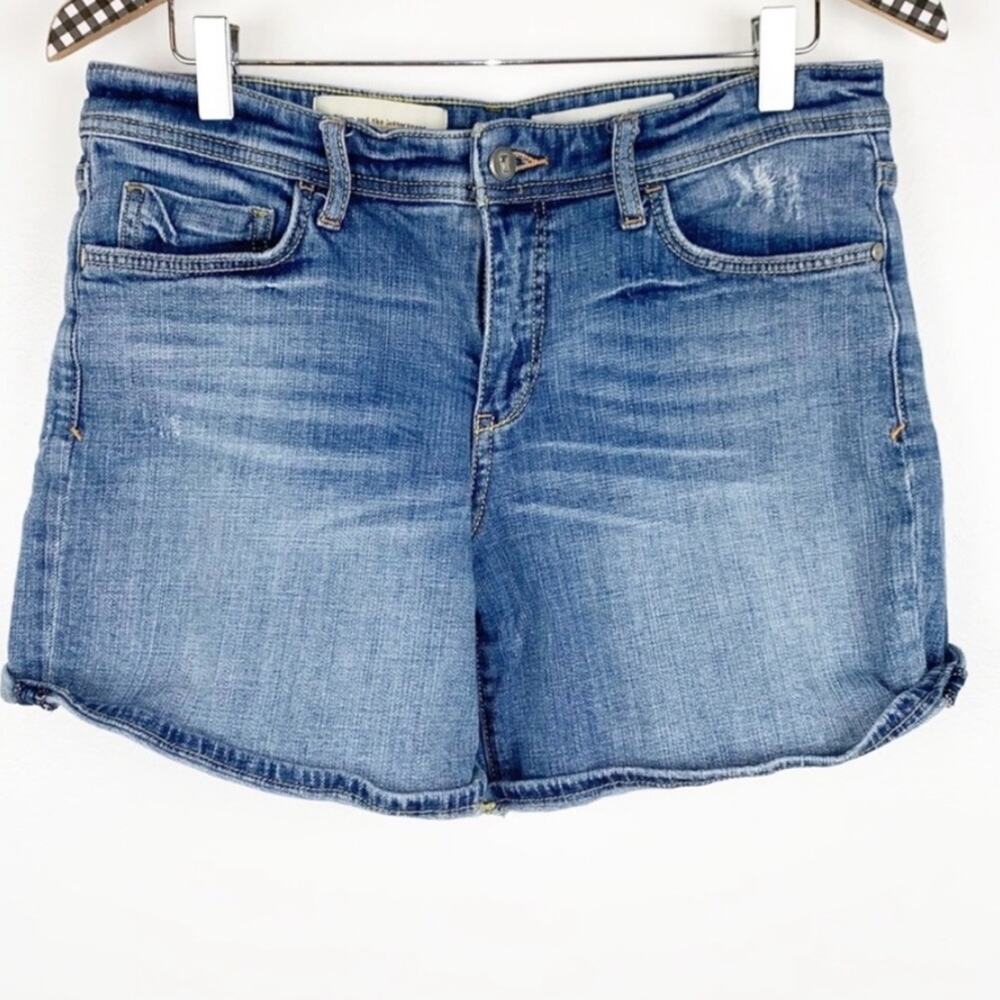 ANTHROPOLOGIE PILCRO Hyphen Relaxed Denim Jean Medium Blue Wash Shorts 27 - Picture 2 of 8